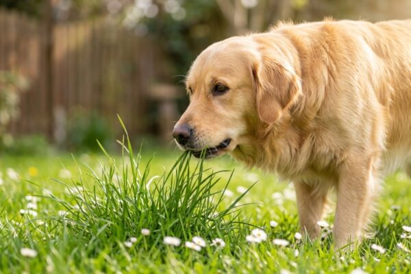 why do dogs eat grass
